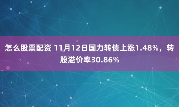 怎么股票配资 11月12日国力转债上涨1.48%，转股溢价率30.86%